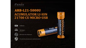 Fenix 21700 - 5000mAh - Acumulator USB Type-C - ARB-L 21-5000U